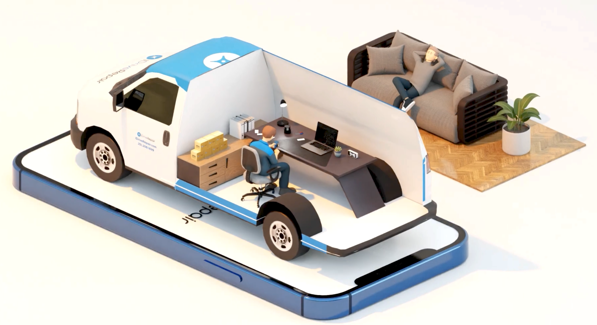 iDrive Repair Van Mockup